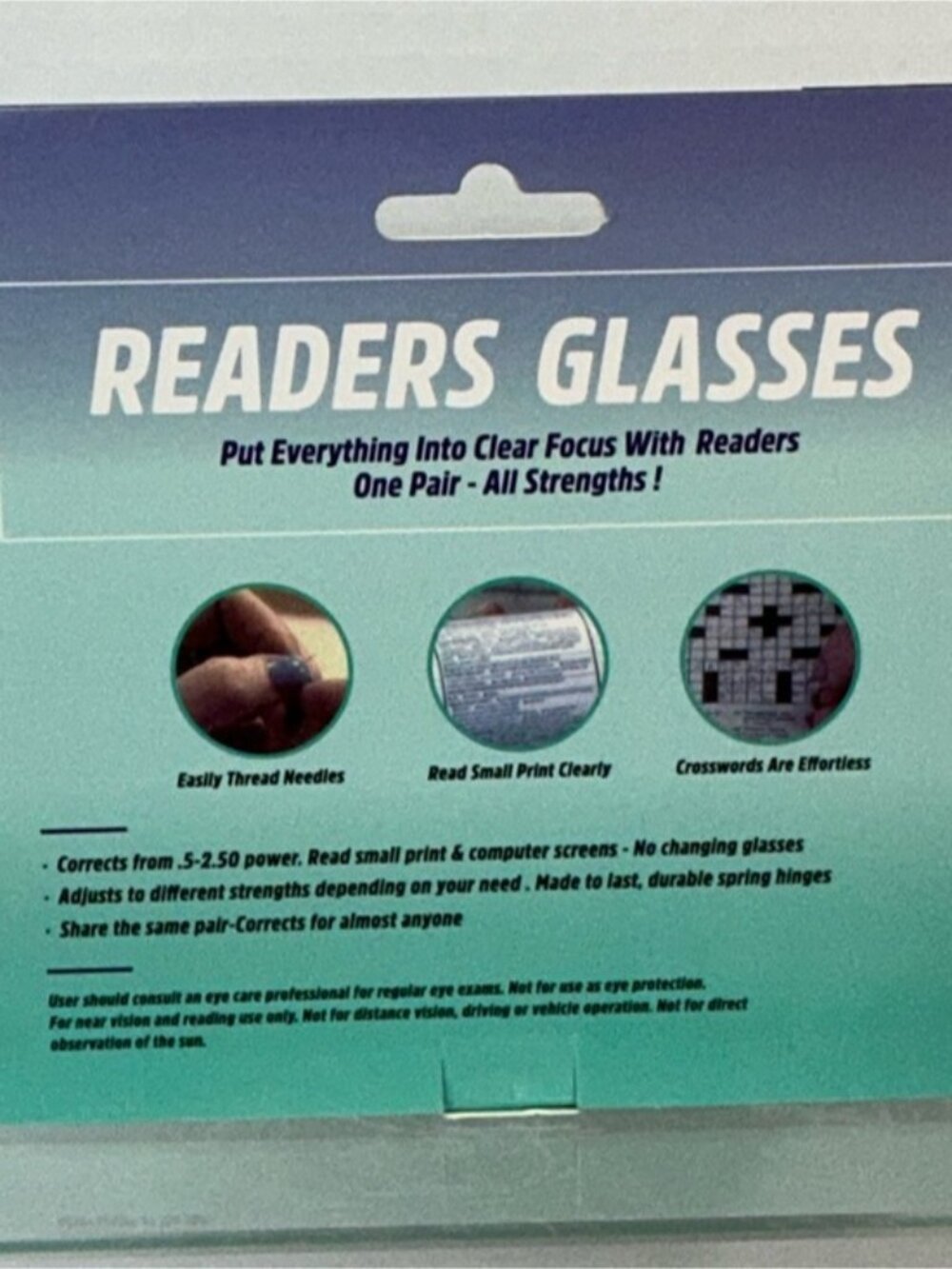 Readers 2 Pair Auto Flex Focus Magnification .5X through 2.5X Unisex Black - Picture 11 of 16